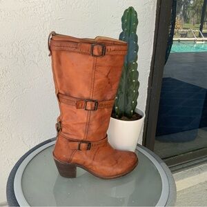 Frye Women's Brown Leather Heeled Boots